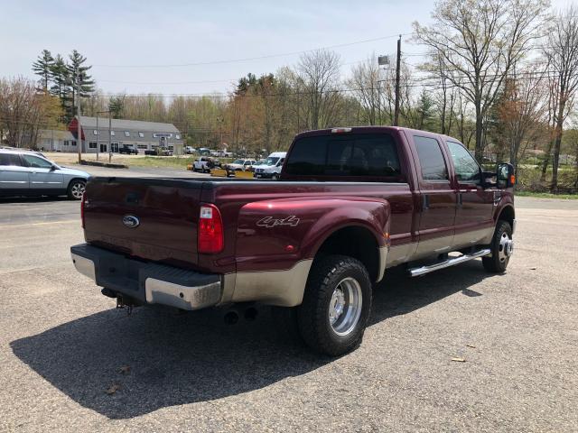 1FTWW33R78ED49837 - 2008 FORD F350 SUPER BURGUNDY photo 4