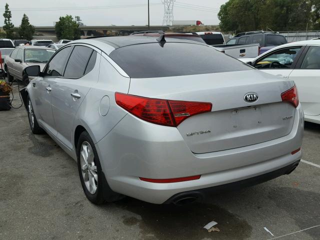 5XXGN4A79DG226254 - 2013 KIA OPTIMA EX SILVER photo 3