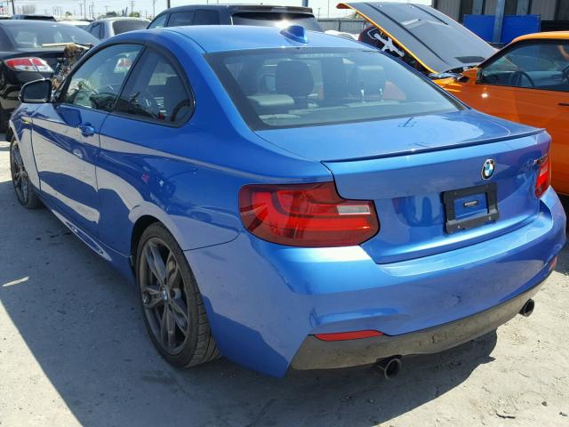 WBA1J7C53GV359824 - 2016 BMW M235I BLUE photo 3