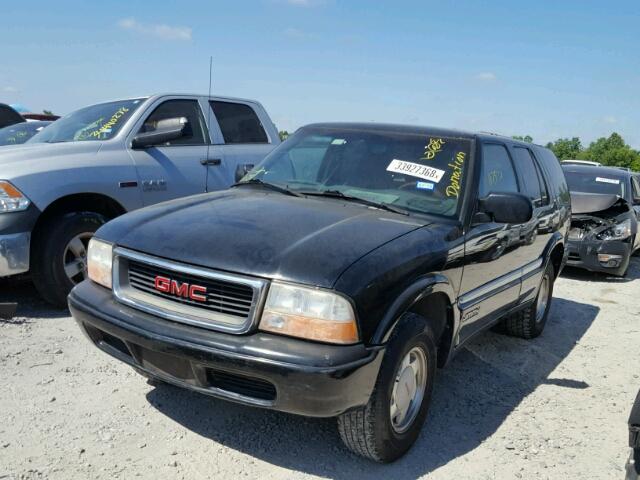 1GKCS13W312141460 - 2001 GMC JIMMY BLACK photo 2