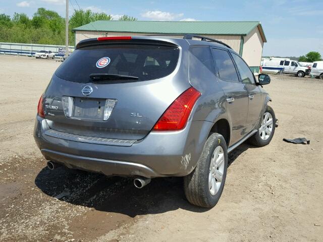 JN8AZ08T26W401777 - 2006 NISSAN MURANO GRAY photo 4