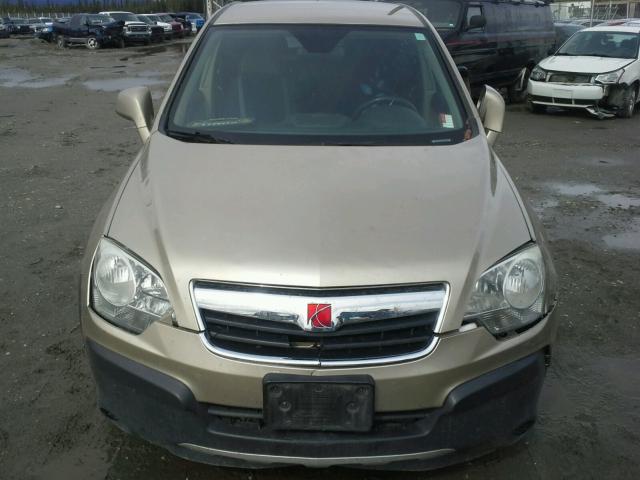 3GSCL33P58S502249 - 2008 SATURN VUE XE GOLD photo 9