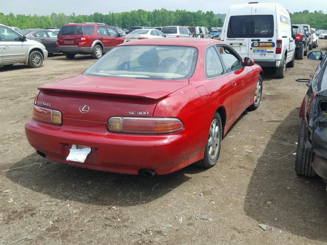 JT8CD32Z6W1002917 - 1998 LEXUS SC 300 RED photo 4