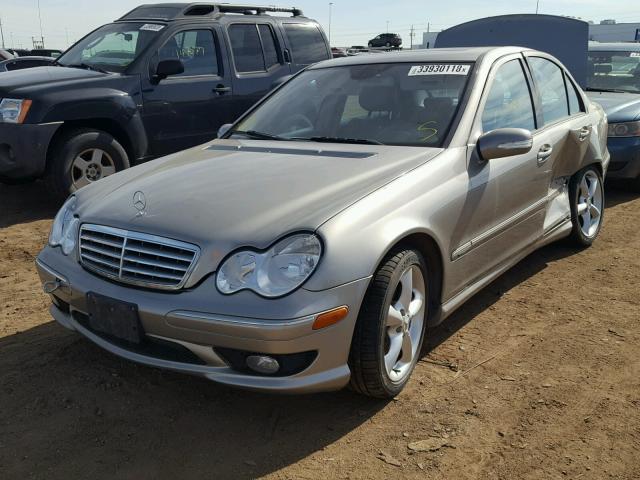 WDBRF52H16E019446 - 2006 MERCEDES-BENZ C GENERATI GRAY photo 2