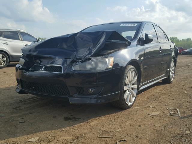 JA3AU86U48U005917 - 2008 MITSUBISHI LANCER GTS BLACK photo 2