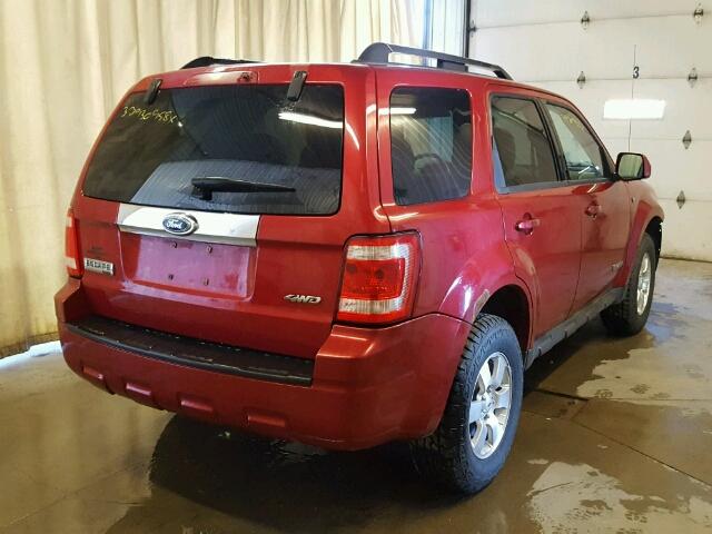 1FMCU94178KD74979 - 2008 FORD ESCAPE LIM RED photo 4