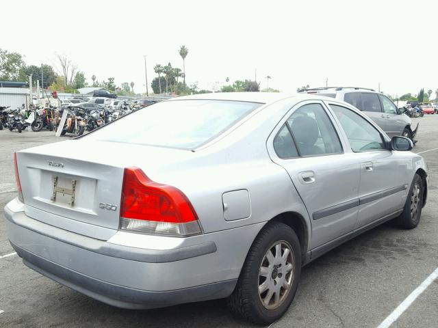 YV1RS61R822142230 - 2002 VOLVO S60 SILVER photo 4