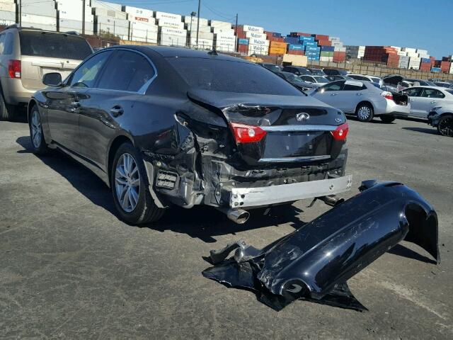 JN1BV7AP9EM671488 - 2014 INFINITI Q50 BASE BLACK photo 3