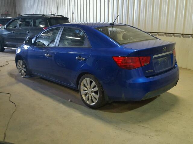 KNAFW4A30A5084833 - 2010 KIA FORTE SX BLUE photo 3