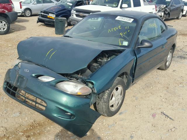 3FAKP1137XR210422 - 1999 FORD ESCORT ZX2 GREEN photo 2