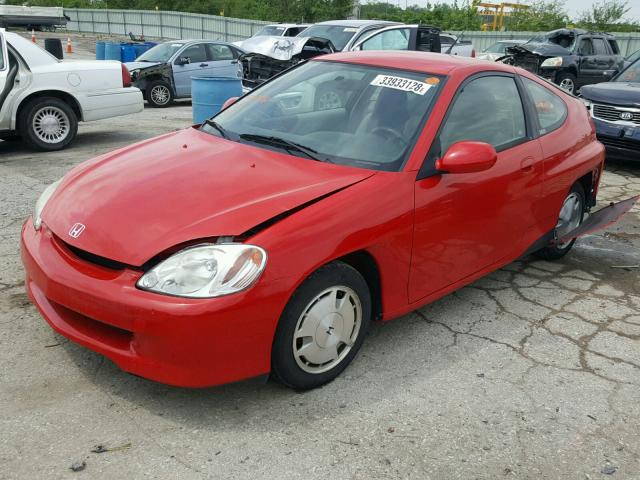 JHMZE14762T000896 - 2002 HONDA INSIGHT RED photo 2