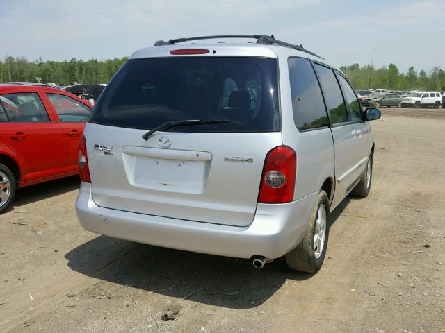 JM3LW28A930342093 - 2003 MAZDA MPV WAGON SILVER photo 4