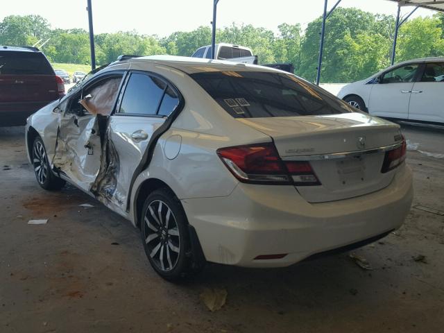 19XFB2F97FE056698 - 2015 HONDA CIVIC EXL WHITE photo 3