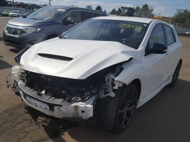 JM1BL1L41D1714742 - 2013 MAZDA SPEED 3 WHITE photo 2