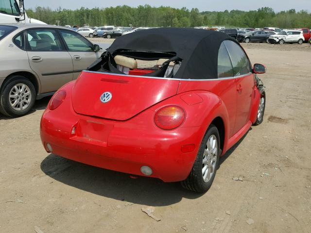 3VWCM31YX4M312737 - 2004 VOLKSWAGEN NEW BEETLE 烧焦的 照片 4