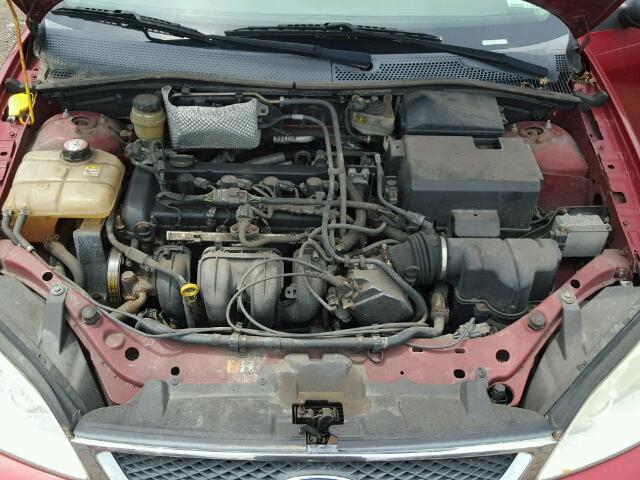 1FAFP34N25W176717 - 2005 FORD FOCUS ZX4 RED photo 7
