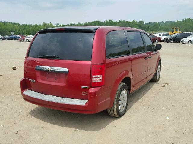2A8HR44H28R604093 - 2008 CHRYSLER TOWN & COU RED photo 4