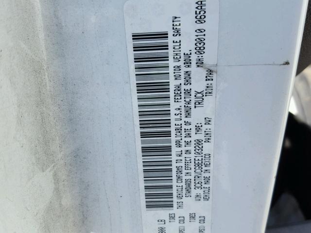 3C6TRVCG8EE103200 - 2014 RAM PROMASTER 白色 照片 10