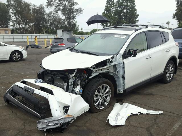 JTMDJREV9HD086954 - 2017 TOYOTA RAV4 HV LI WHITE photo 2