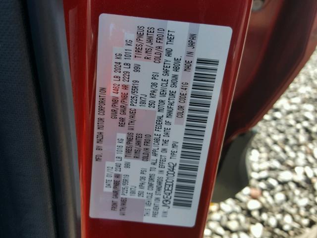 JM3KE4DE9D0100442 - 2013 MAZDA CX-5 GT RED photo 10