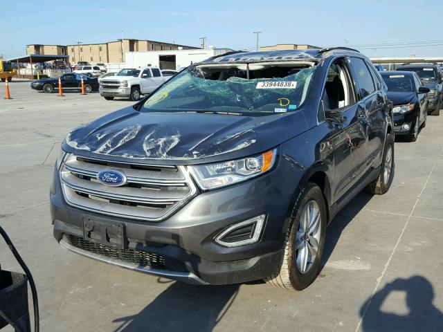 2FMPK3J81HBB56195 - 2017 FORD EDGE SEL CHARCOAL photo 2