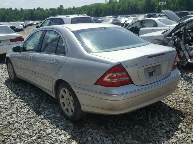 WDBRF81J95F702137 - 2005 MERCEDES-BENZ C 240 4MAT SILVER photo 3