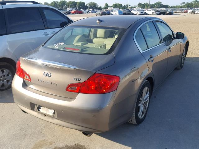 JN1CV6AP0AM405382 - 2010 INFINITI G37 BASE BEIGE photo 4