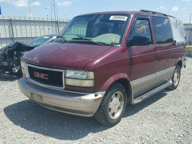 1GKDM19X23B512545 - 2003 GMC SAFARI XT MAROON photo 2