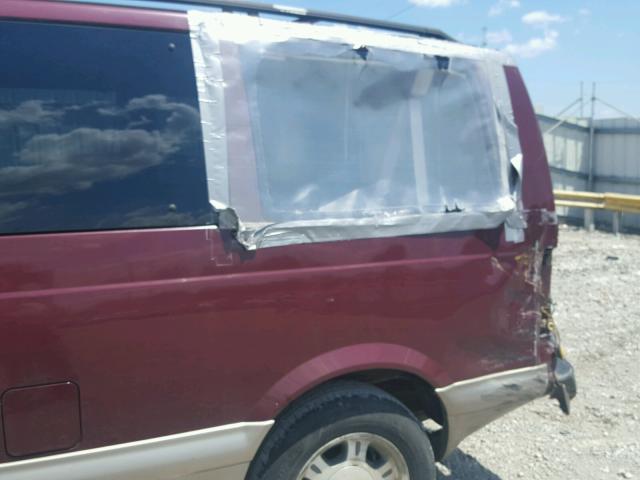 1GKDM19X23B512545 - 2003 GMC SAFARI XT MAROON photo 9