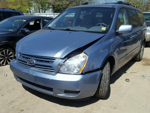 KNDMB233476158118 - 2007 KIA SEDONA EX BLUE photo 2