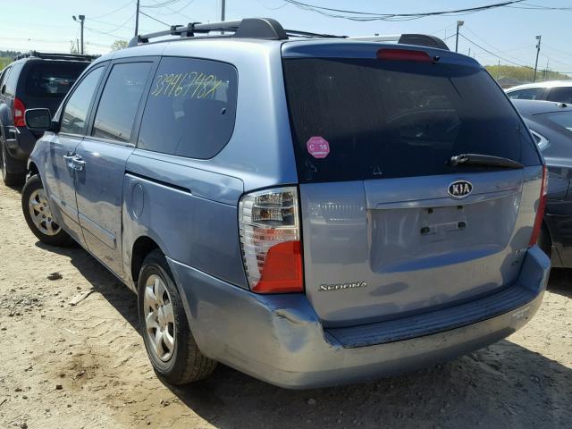 KNDMB233476158118 - 2007 KIA SEDONA EX BLUE photo 3