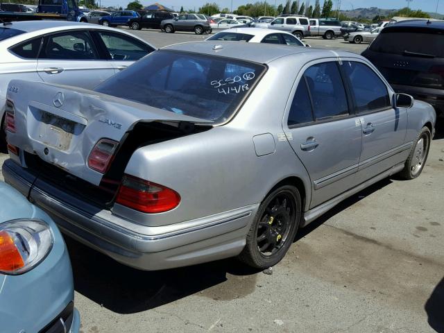 WDBJF74JX1B274504 - 2001 MERCEDES-BENZ E 55 AMG SILVER photo 4