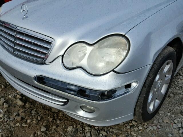 WDBRF54H96A845630 - 2006 MERCEDES-BENZ C GENERATI SILVER photo 9