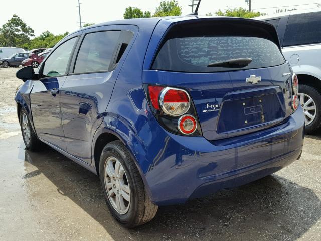 1G1JA6SH1C4198195 - 2012 CHEVROLET SONIC LS BLUE photo 3