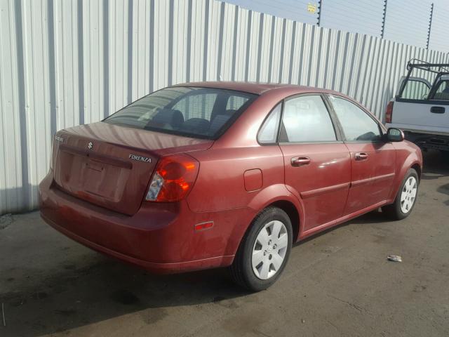 KL5JD56Z86K414142 - 2006 SUZUKI FORENZA BURGUNDY photo 4