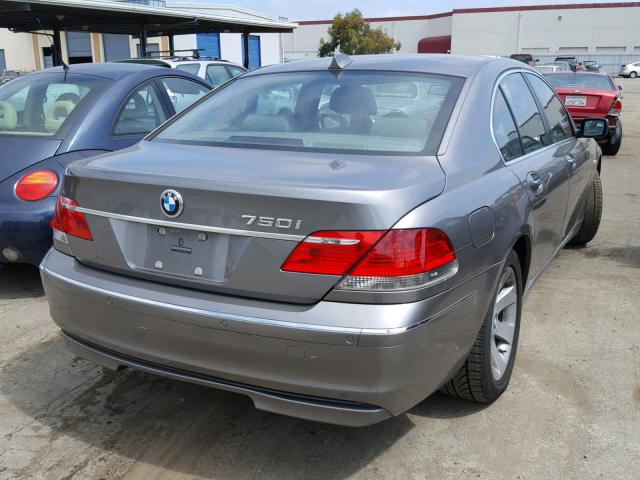 WBAHL83598DT12867 - 2008 BMW 750I GRAY photo 4