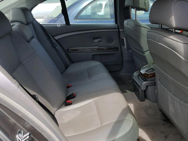 WBAHL83598DT12867 - 2008 BMW 750I GRAY photo 6