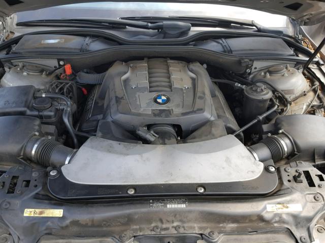 WBAHL83598DT12867 - 2008 BMW 750I GRAY photo 7