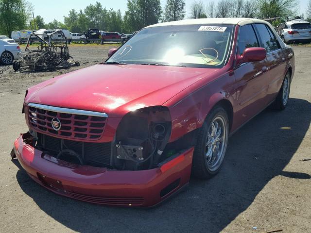 1G6KE57Y93U118938 - 2003 CADILLAC DEVILLE DH BURGUNDY photo 2