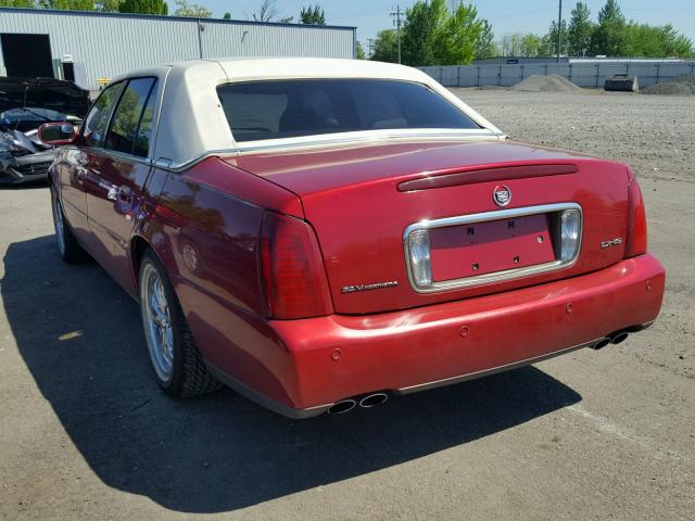 1G6KE57Y93U118938 - 2003 CADILLAC DEVILLE DH BURGUNDY photo 3