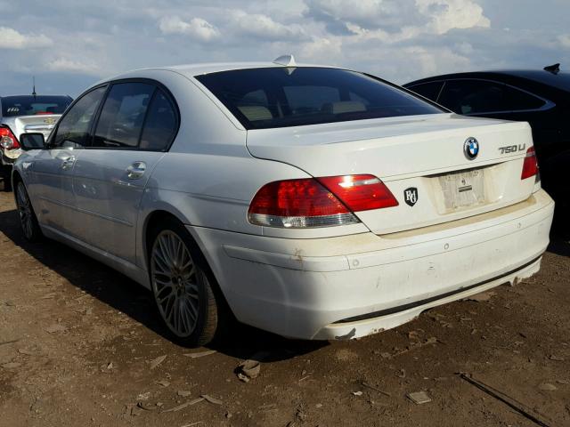 WBAHN83577DT75829 - 2007 BMW 750 WHITE photo 3