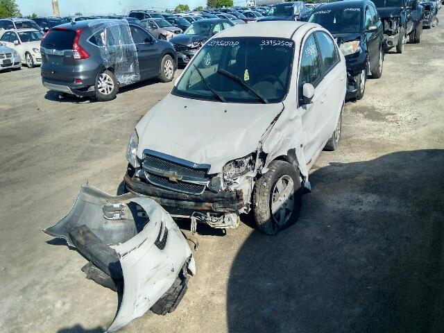 3G1TV55E99L125720 - 2009 CHEVROLET AVEO LS WHITE photo 2