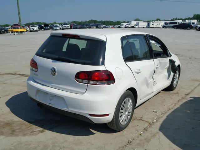 WVWDB7AJ9DW002988 - 2013 VOLKSWAGEN GOLF WHITE photo 4