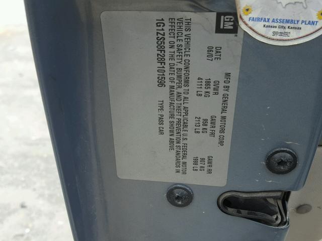 1G1ZS58F28F101596 - 2008 CHEVROLET MALIBU LS ლურჯი ფოტო 10