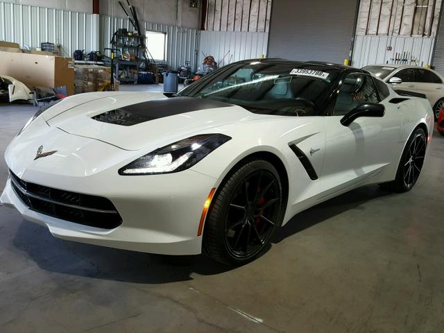 1G1YH2D72E5134106 - 2014 CHEVROLET CORVETTE S WHITE photo 2