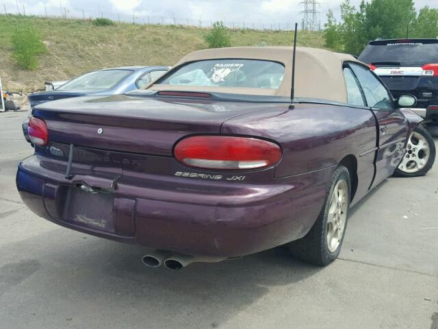 3C3EL55H4YT256377 - 2000 CHRYSLER SEBRING JX PURPLE photo 4