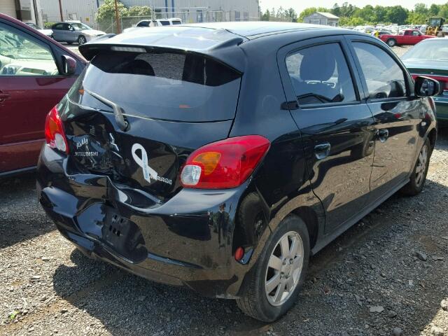 ML32A4HJ9EH007468 - 2014 MITSUBISHI MIRAGE ES BLACK photo 4