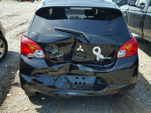 ML32A4HJ9EH007468 - 2014 MITSUBISHI MIRAGE ES BLACK photo 9