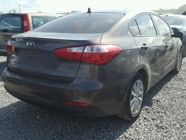 KNAFX4A66E5136396 - 2014 KIA FORTE LX BROWN photo 4