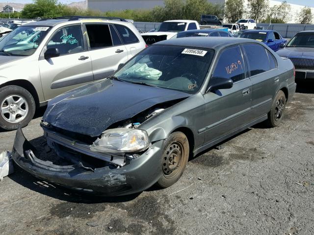 2HGEJ6615YH590517 - 2000 HONDA CIVIC BASE GRAY photo 2